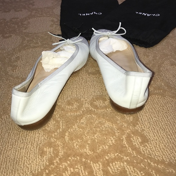Chanel ballerina flats light blue silver toe cap - Picture 5 of 16